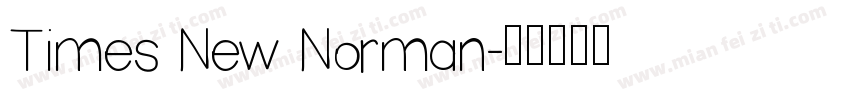 Times New Norman字体转换